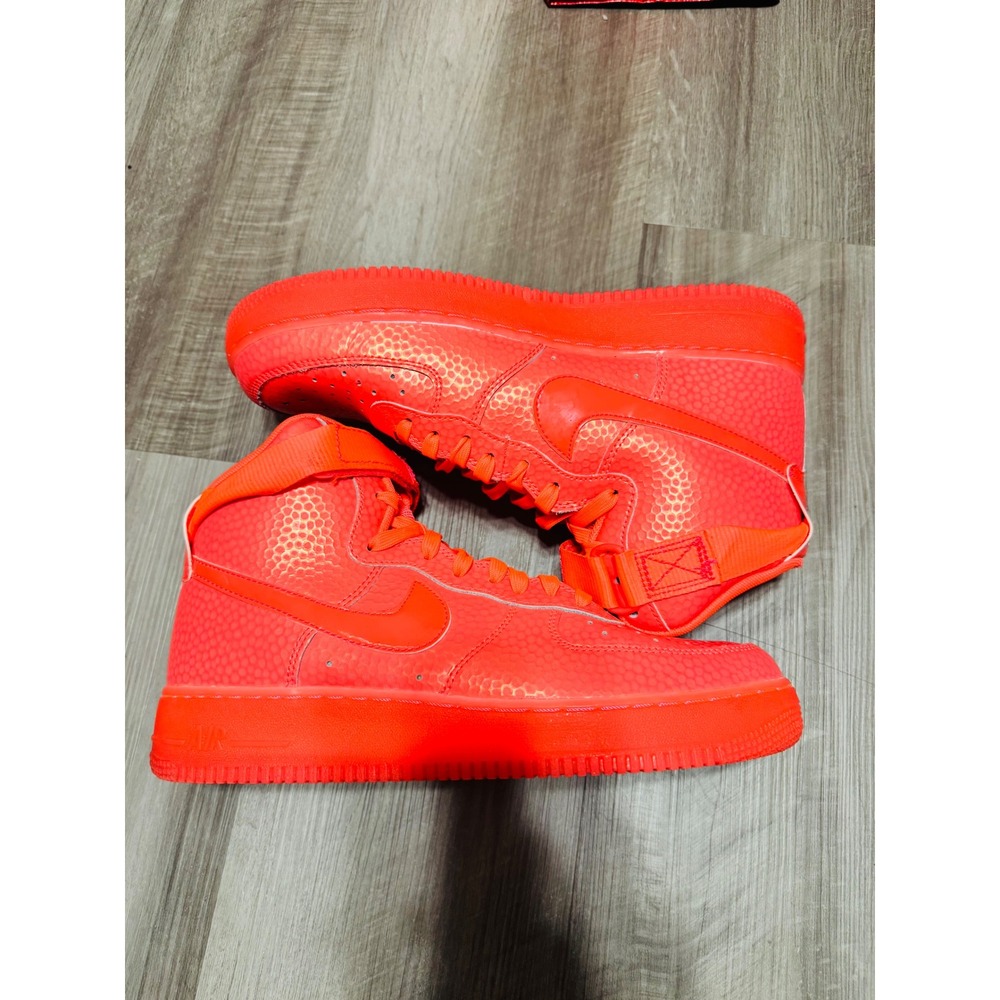 Nike Air Force 1 High LV8 Solar Red Scale 804440-600 Womens 11.5 Mens 10